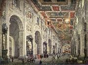 Giovanni Paolo Pannini Interior of the San Giovanni in Laterano in Rome oil painting